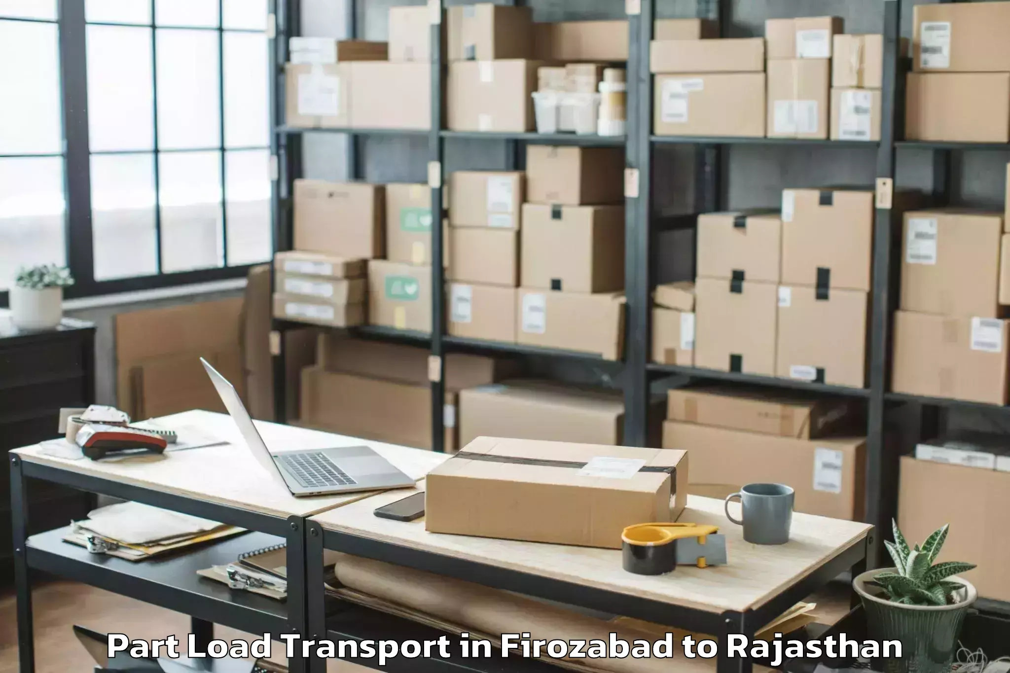 Top Firozabad to Ganganagar Part Load Transport Available